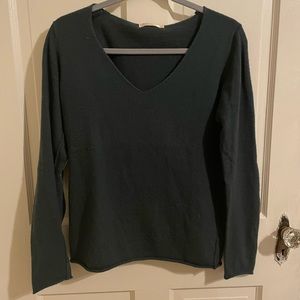 V-Neck Sweater with Skull Elbow Patches